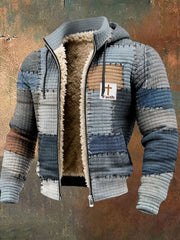Men's Vintage Winter Western Style Faith Printed Jacket