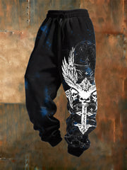 Men's Vintage Skull Printed Pants