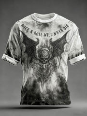 Men's Vintage Skull Printed T-shirt