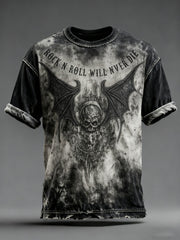 Men's Vintage Skull Printed T-shirt