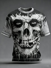 Men's Vintage Skull Printed T-shirt