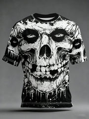 Men's Vintage Skull Printed T-shirt