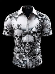 Men's Vintage Skull Short Sleeve Shirt