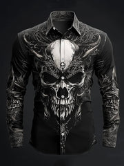 Men's Vintage Skull Long Sleeve Shirt