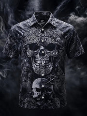 Men's Vintage Skull Short Sleeve Shirt