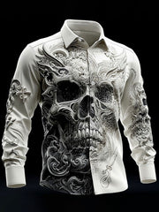 Men's Vintage Skull Long Sleeve Shirt