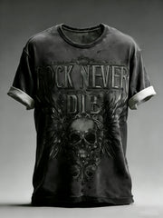 Men's Vintage Skull Printed T-shirt