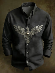 Men's Vintage Skull Long Sleeve Shirt