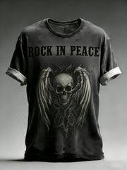 Men's Vintage Skull Printed T-shirt