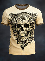 Men's Gothic Dark Skull short sleeves t-shirt