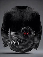 Men's Gothic Skull Waffle Top