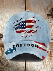 Unisex Christian Freedom Cross Flag Print Hat