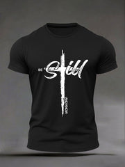 Men's 'Be Still And Know' Printed Casual T-Shirt