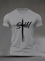 Men's 'Be Still And Know' Printed Casual T-Shirt