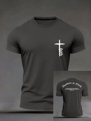Men's Faith Print Casual T-Shirt