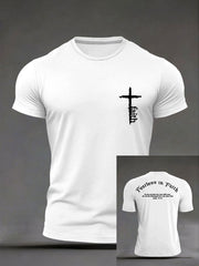 Men's Faith Print Casual T-Shirt