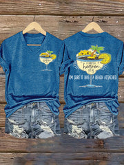 Women's beach vacation Day Iron On Short Sleeve T-Shirt