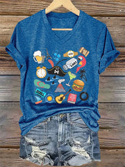 Women's beach vacation Day Iron On Short Sleeve T-Shirt