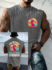 Men's I'm Retired It's 5 O'clock Everywhere Parrot Print Casual Tank Top