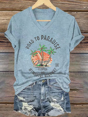 Women's beach vacation Day short-sleeved T-shirt