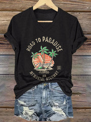 Women's beach vacation Day short-sleeved T-shirt