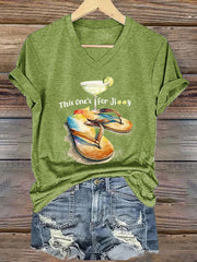 Women's beach vacation Day Iron On Short Sleeve T-Shirt
