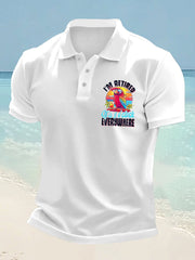 Men's I'm Retired It's 5 O'clock Everywhere Parrot Print short sleeve shirt