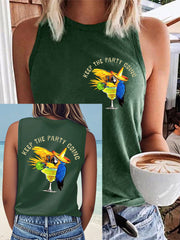 Women's beach vacation Day Faux Cotton Vest