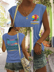 Women's I'm Not Retired, I'm A Permanent Weekender, It's 5 O'clock Everywhere Parrot Casual Sleeveless Tee