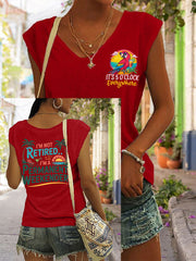 Women's I'm Not Retired, I'm A Permanent Weekender, It's 5 O'clock Everywhere Parrot Casual Sleeveless Tee