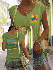Women's I'm Not Retired, I'm A Permanent Weekender, It's 5 O'clock Everywhere Parrot Casual Sleeveless Tee