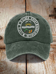 Unisex Funny I'm Retired It's 5 O'Clock Print Hat