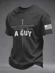 Men's Christian I Can't But I Know A Guy Cross Short Sleeve T-shirt