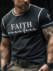 Men's Faith Over Fear Print short sleeves t-shirt