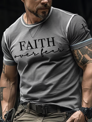 Men's Faith Over Fear Print short sleeves t-shirt