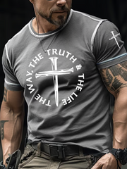 Men's Jesus The Way, The Truth and The Life Print short sleeves t-shirt