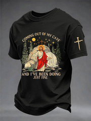 Men's Going Out Of My Cave And I've Been Doing Just Fine Short-sleeved T-shirt
