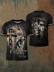 Men's Jesus Cross The Way, The Truth, The Life Short Sleeve T-shirt