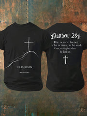 Men's He is Riser MATTHEW 28:6 Short Sleeves Tee