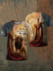 Men's Jesus Cross The Way, The Truth, The Life Short Sleeve T-shirt