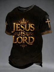 Men's Jesus Christian Cross Short Sleeve T-shirt