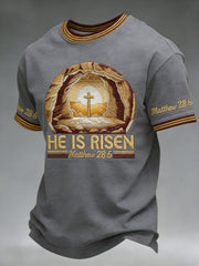 Men's He is Riser MATTHEW 28:6 Short Sleeves Tee