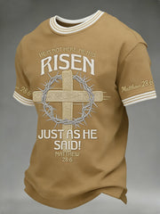 Men's He is Riser MATTHEW 28:6 Short Sleeves Tee