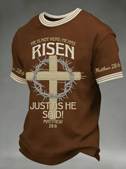 Men's He is Riser MATTHEW 28:6 Short Sleeves Tee