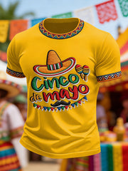 Men's Cinco De Mayo Print Casual Tee