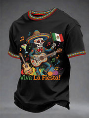 Men's Cinco De Mayo Viva La Fiesta! Print Casual Tee