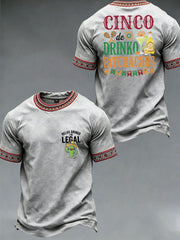 Men's Cinco de Mayo Printed Casual T-Shirt