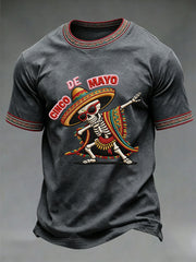 Men's Cinco de Mayo Printed Casual T-Shirt