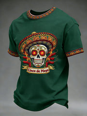 Men's Cinco de Mayo Print Casual T-Shirt