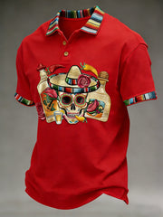Men's Cinco De Mayo Print Short-Sleeve Top